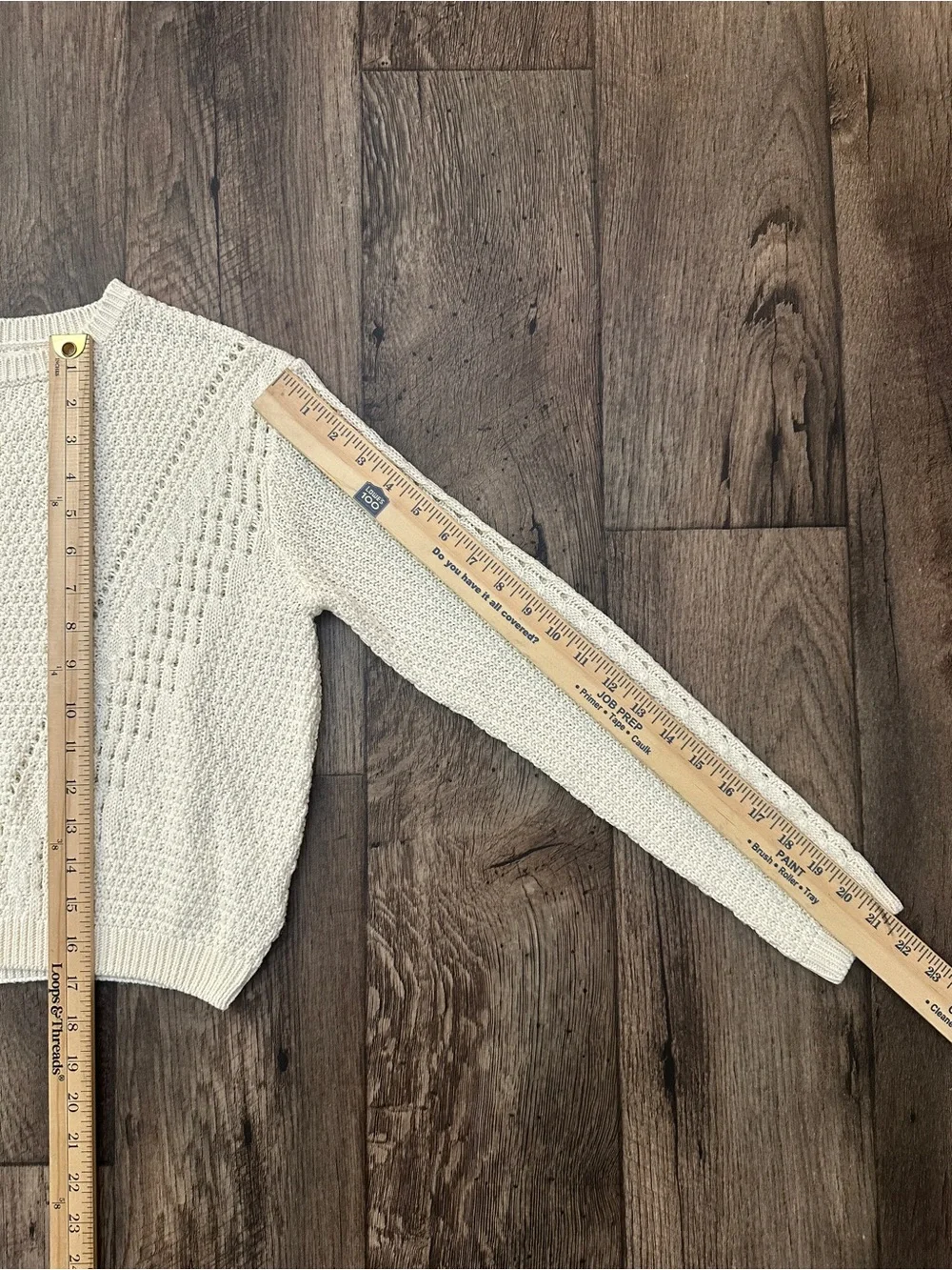 Sinsay Knit Cropped Jumper Sweater Women’s Size XS Off White